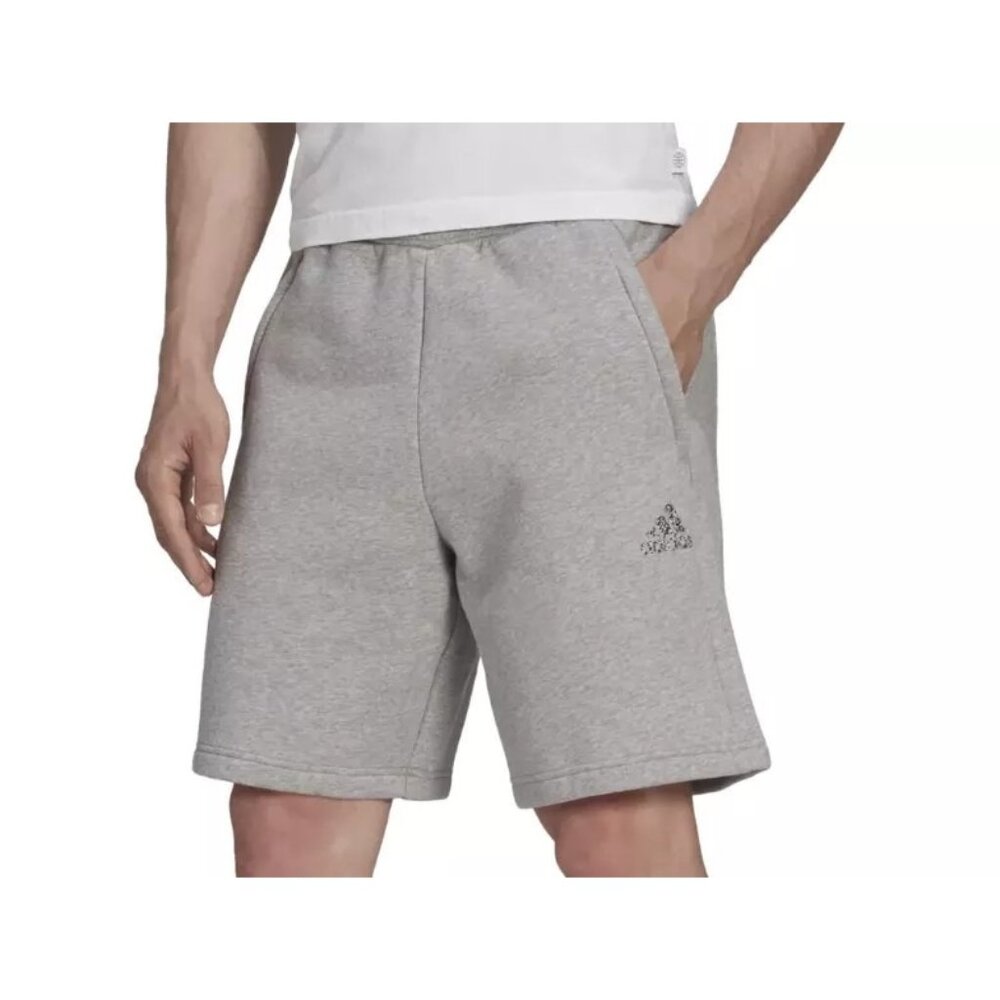 Adidas Mens Stadium Fleece Classic Shorts Gray Heather Multi Sport 2XL